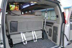 Large Rear Cargo Area, Great for Family or Team Travel Mike Castrucci Conversion Van Land