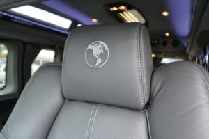 Graphite Leather Seating with Silver Stitch Explorer Van Company