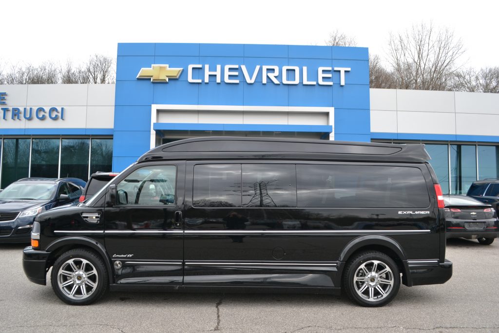 2017 Black Chevrolet Express 9 Passenger Explorer Conversion Van