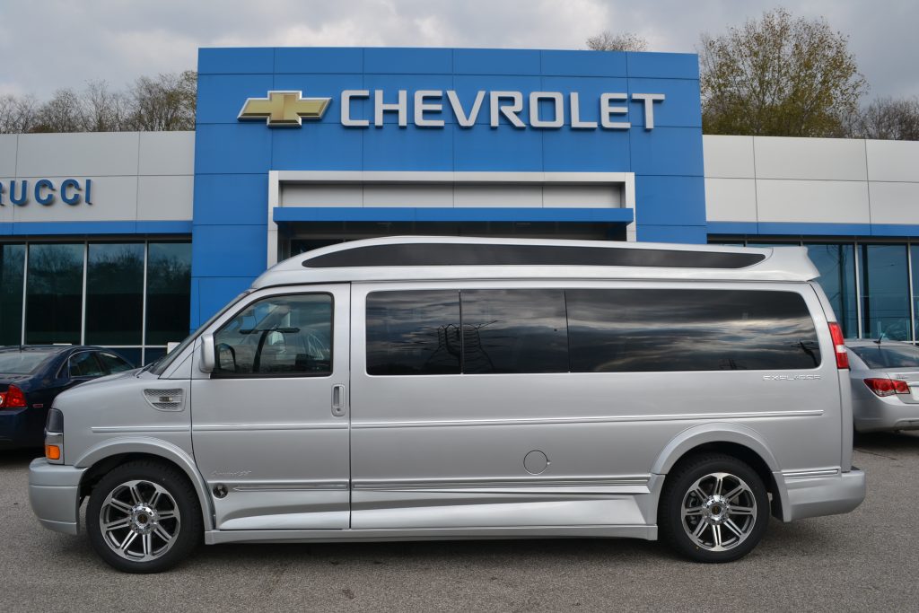 2017 Chevrolet Express Explorer 9 Passenger Conversion Van Silver Ice Metallic 